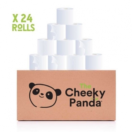 THE CHEEKY PANDA Pakiet 24 rolki Papier toaletowy - opakowanie PLASTIC FREE